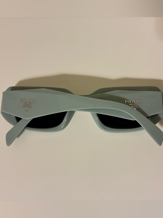PRADA Pastel Green Rectangular Sunglasses
